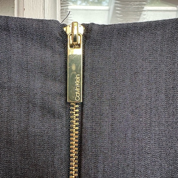 Calvin Klein Denim Flutter Sleeve Jumpsuit Navy Women’s Plus Size 18W Wide Leg - Picture 12 of 16